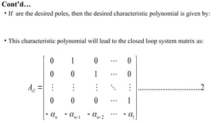 Control System Space Matrix Design of control systems in State Space.pptx