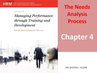 The Needs
Analysis
Process
Chapter 4
D R N A Z R U L I S L A M
 