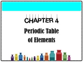 CHAPTER 4
Periodic Table
of Elements
 