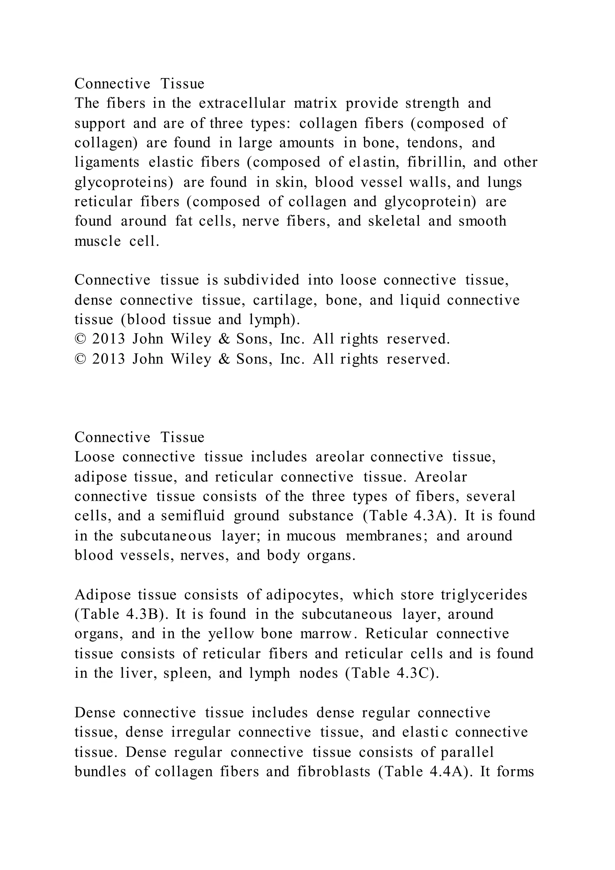 Chapter 4 tissues© 2013 john wiley & sons, inc. al | DOCX