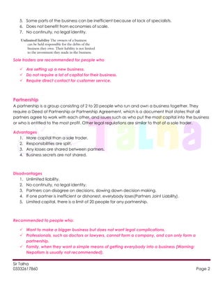 Chapter 4 types of business organization | PDF