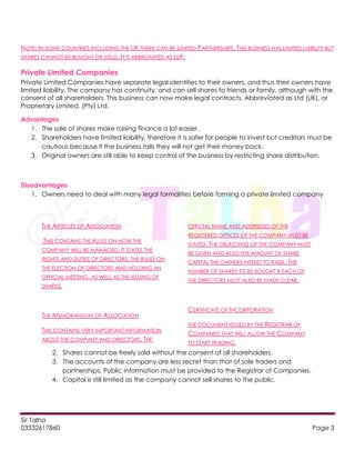 Chapter 4 types of business organization | PDF