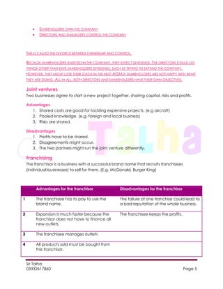 Chapter 4 types of business organization | PDF