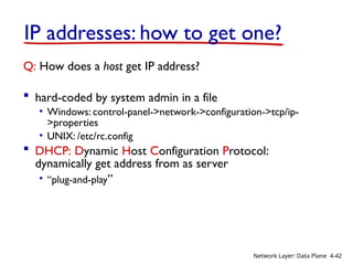 Overview of Network layer data plane control plane 4.2 What’s inside a ...