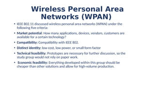 Comprehensive Overview of Wireless Local Area Networks (WLANs) and IEEE ...