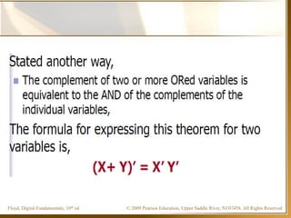 © 2009 Pearson Education, Upper Saddle River, NJ 07458. All Rights ReservedFloyd, Digital Fundamentals, 10th ed
 