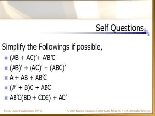 © 2009 Pearson Education, Upper Saddle River, NJ 07458. All Rights ReservedFloyd, Digital Fundamentals, 10th ed
 