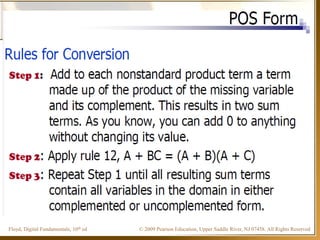 © 2009 Pearson Education, Upper Saddle River, NJ 07458. All Rights ReservedFloyd, Digital Fundamentals, 10th ed
 