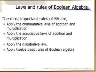 © 2009 Pearson Education, Upper Saddle River, NJ 07458. All Rights ReservedFloyd, Digital Fundamentals, 10th ed
 