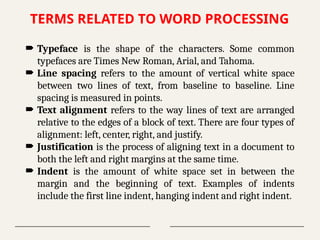 Chapter 4 Word Processing 1 notes for s5 and.o level secondary | PPTX