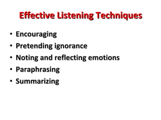 Chapter 5: Listening & Responding Skills | PPT | Science