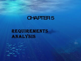 CHAPTER 5 Requirements  analysis   