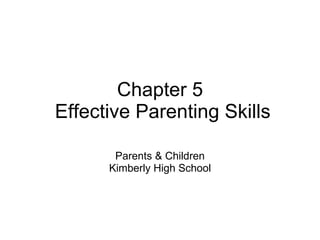 Parenting Skills Ppt