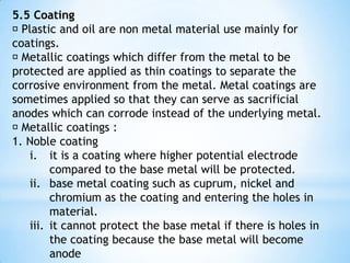 5.2.4 Stress Corrosion Cracking (SCC)  It is refers to cracking caused by the combined effects of tensile stress and specific corrosion environment acting on the metal.  Usually occurs in alloys not in pure metals and in certain environment, examples : copper cracked in ammonia or aluminium alloy cracked in chloride solubility.  The stress in the materials must has its compressive component and the presence of both stress and corrosion environment which causing the cracks to form and spread.  The stress corrosion cracking usually occurs between crystals. 
