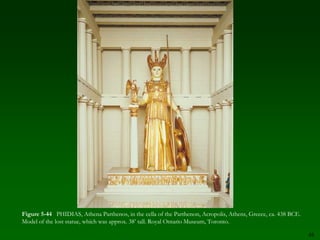 38Figure 5-34  Warrior, from the sea off Riace, Italy, ca. 460–450 BCE. Bronze, approx. 6’ 6” high. Archaeological Museum, Reggio Calabria.