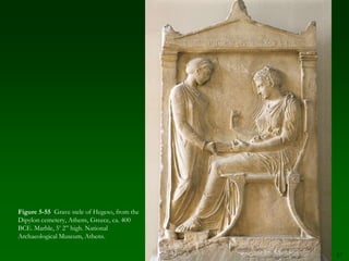 47Figure 5-43  Plan of the Parthenon, Acropolis, Athens, Greece, with diagram of sculptural program (after A. Stewart), 447–432 BCE.