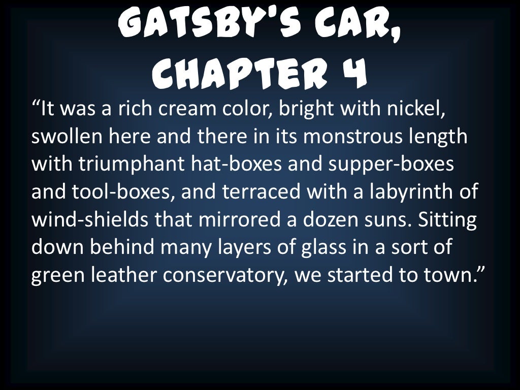The Great Gatsby Chapter 5