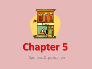 Chapter 5
Business Organization
 