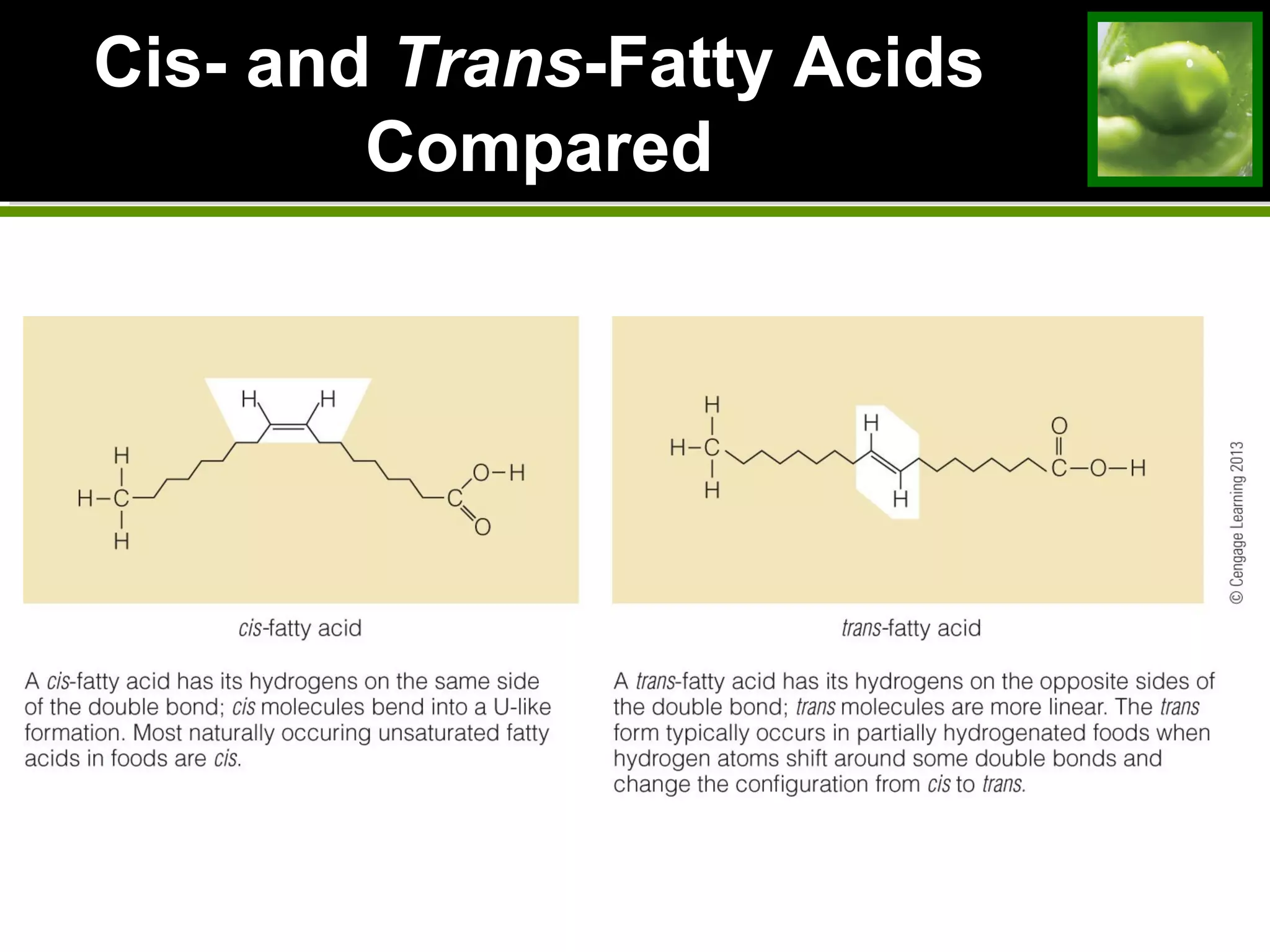 Cis- andCis- and TransTrans-Fatty Acids-Fatty Acids
ComparedCompared
 