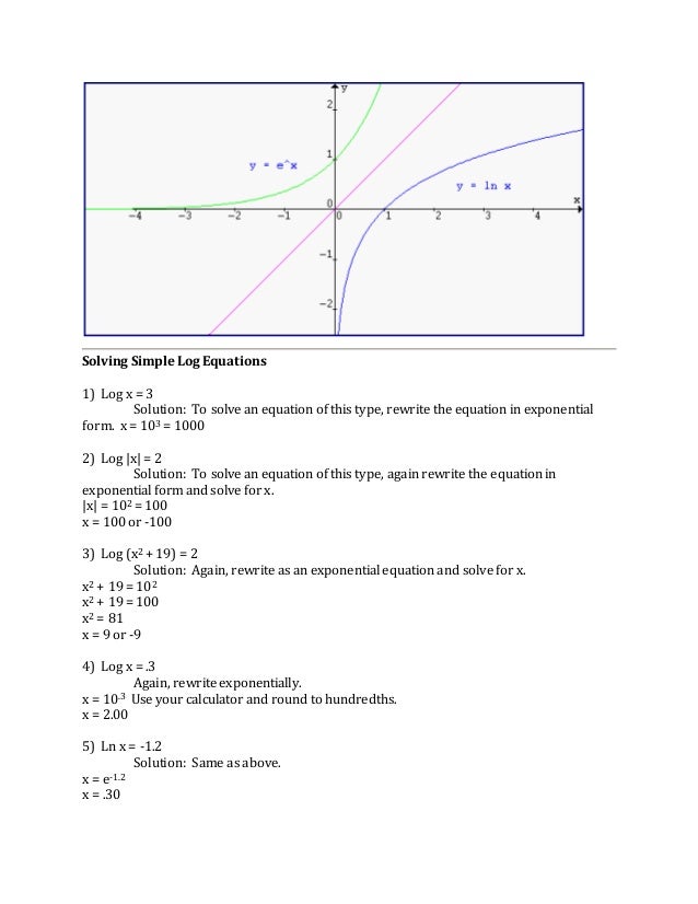 chapter 5 ln x 3 in exponential form
