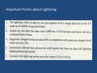 Important Points about Lightning
 