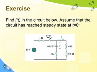 Chapter 5 Transient and steady state response(Second-Order Circuit) | PPTX