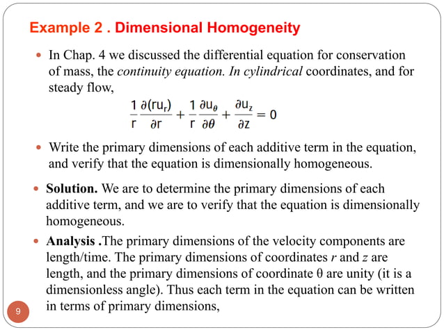 Fluid Mechanics Chapter 5 Dimensional Analysis And Similitude
