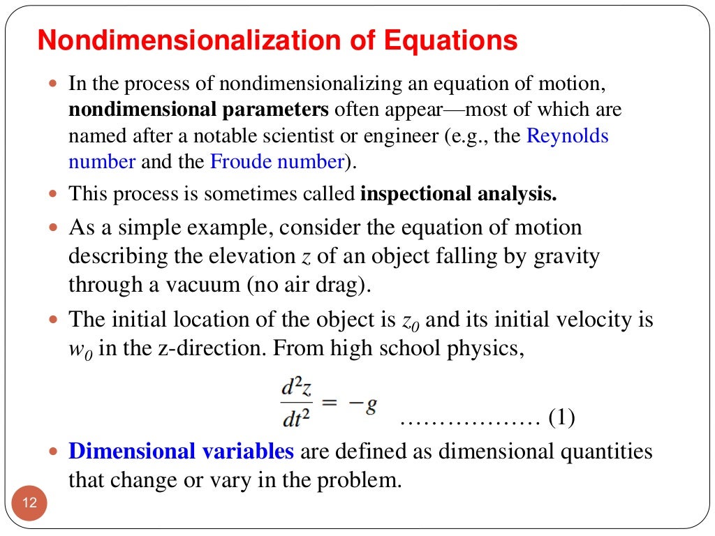 Fluid Mechanics Chapter 5. Dimensional Analysis and Similitude
