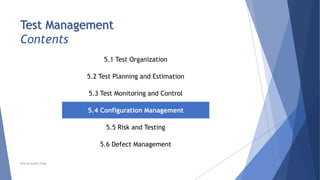 Chapter 5 - Test Management | PPTX