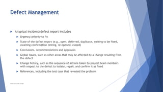 Chapter 5 - Test Management | PPTX