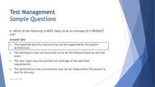 Chapter 5 - Test Management | PPTX