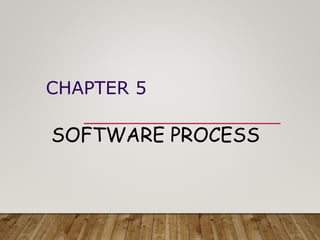 CHAPTER 5
SOFTWARE PROCESS
 