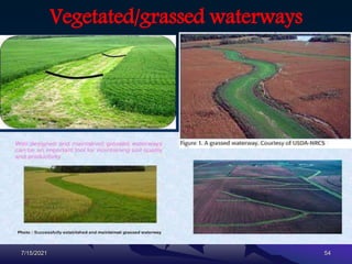 Vegetated/grassed waterways
7/15/2021 54
 