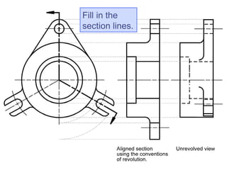 Fill in the
section lines.
 