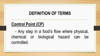 Hazard Analysis Critical Control Point HACCP | PDF