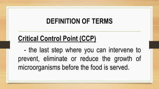 Criptical Control Point Ccp Training.pdf Hazard Analysis Critical Control Point HACCP | PDF