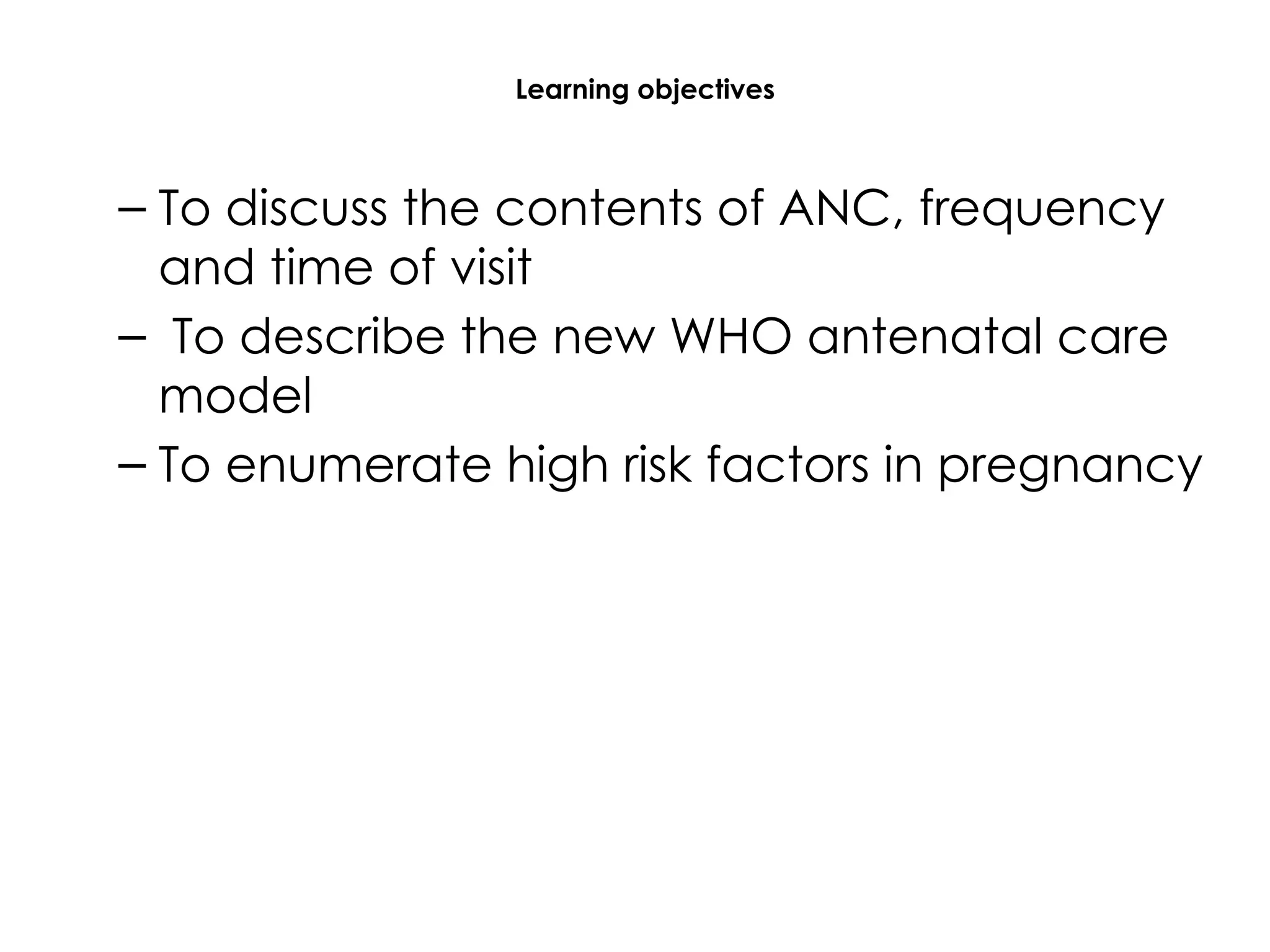Reproductive health CHAPTER 5. Antenatal care pptx | PPTX