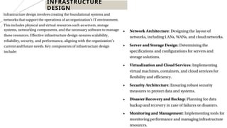 37
INFRASTRUCTURE
DESIGN
 