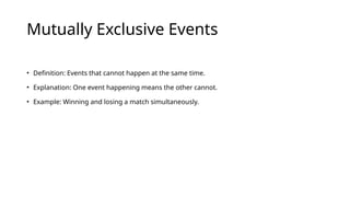 Event Defintion Computer Science Examples Chapter 5: Probability Theory and Statistics | PPTX
