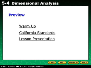 Warm Up California Standards Lesson Presentation Preview 
