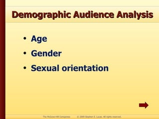 Demographic Audience Analysis Age Gender Sexual orientation 