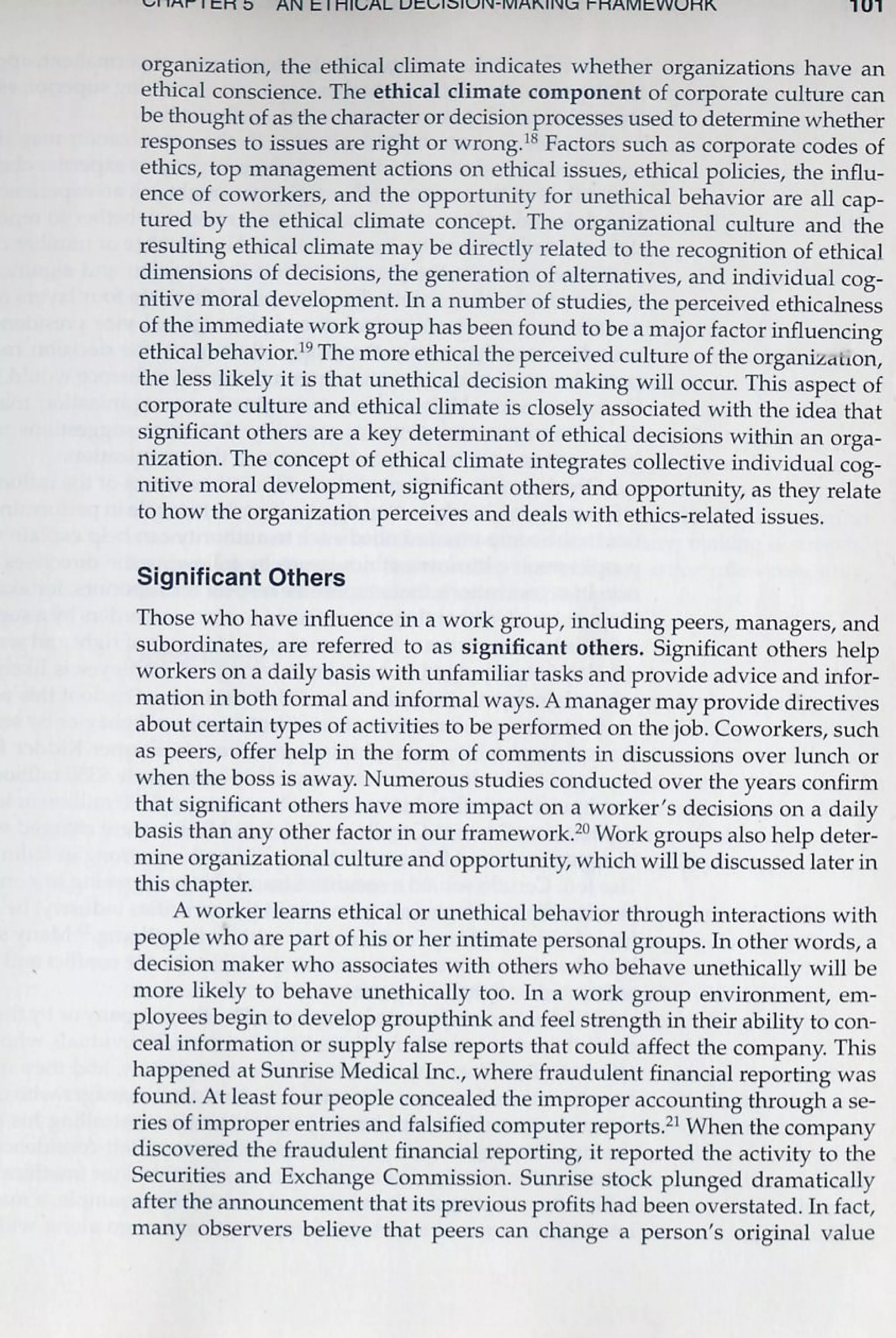 an ethical decision making framework