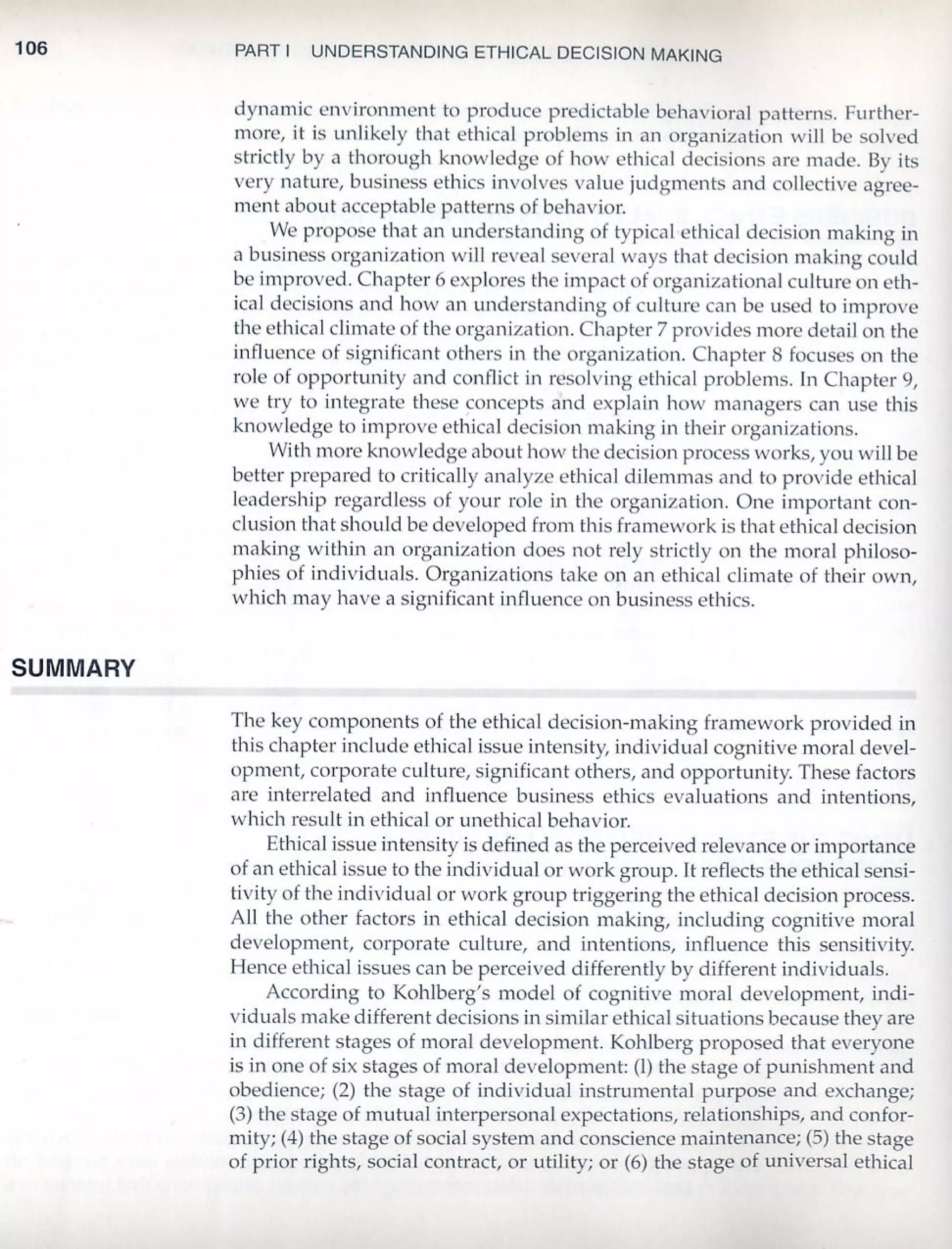 an ethical decision making framework