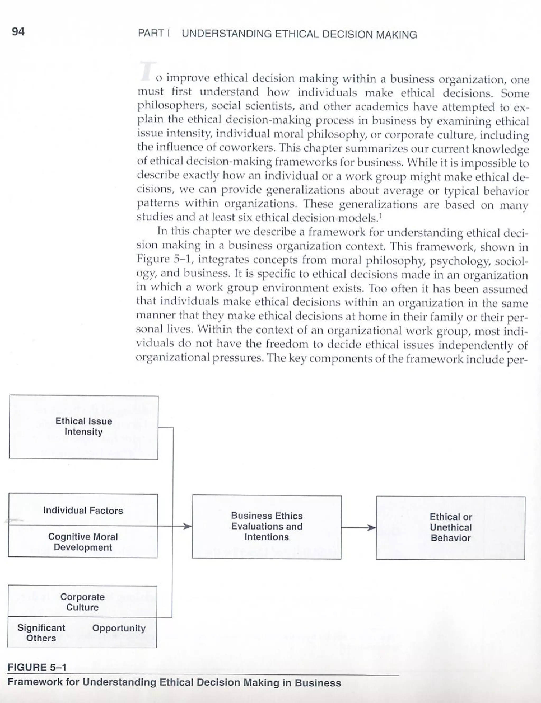 an ethical decision making framework