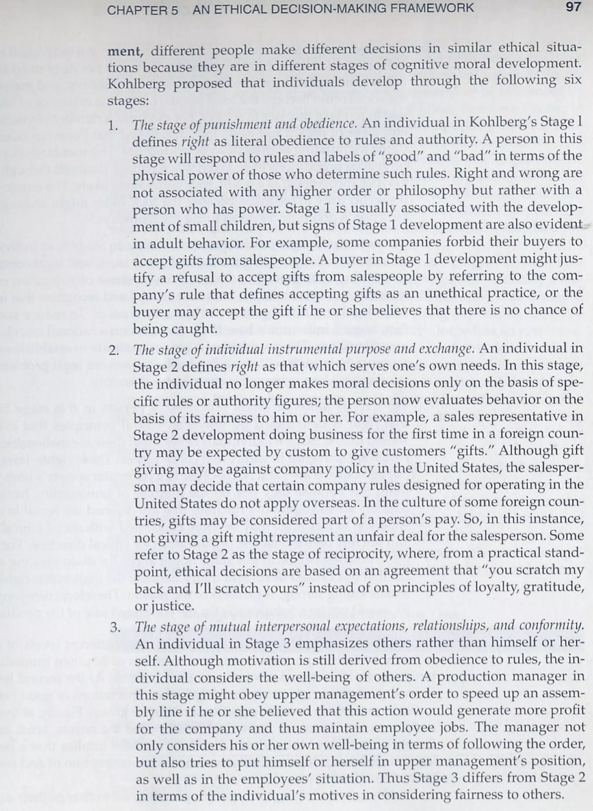 an ethical decision making framework