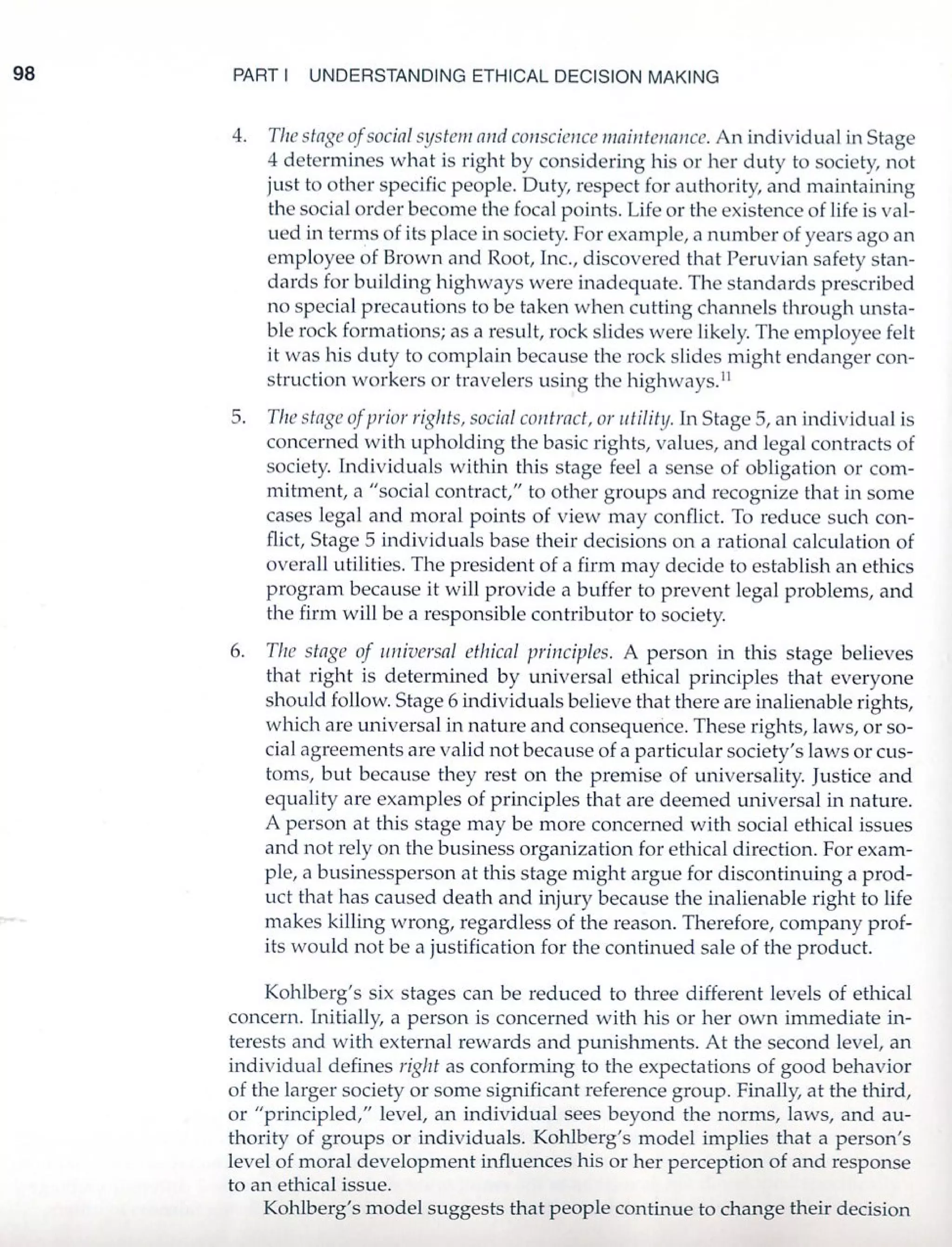 an ethical decision making framework