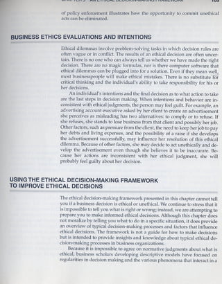 an ethical decision making framework | PDF