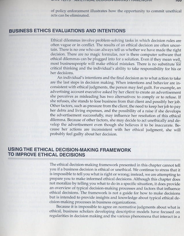 An Ethical Decision Making Framework Pdf
