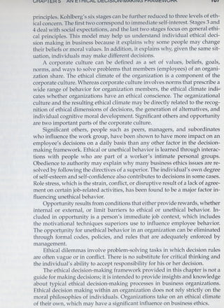 an ethical decision making framework | PDF