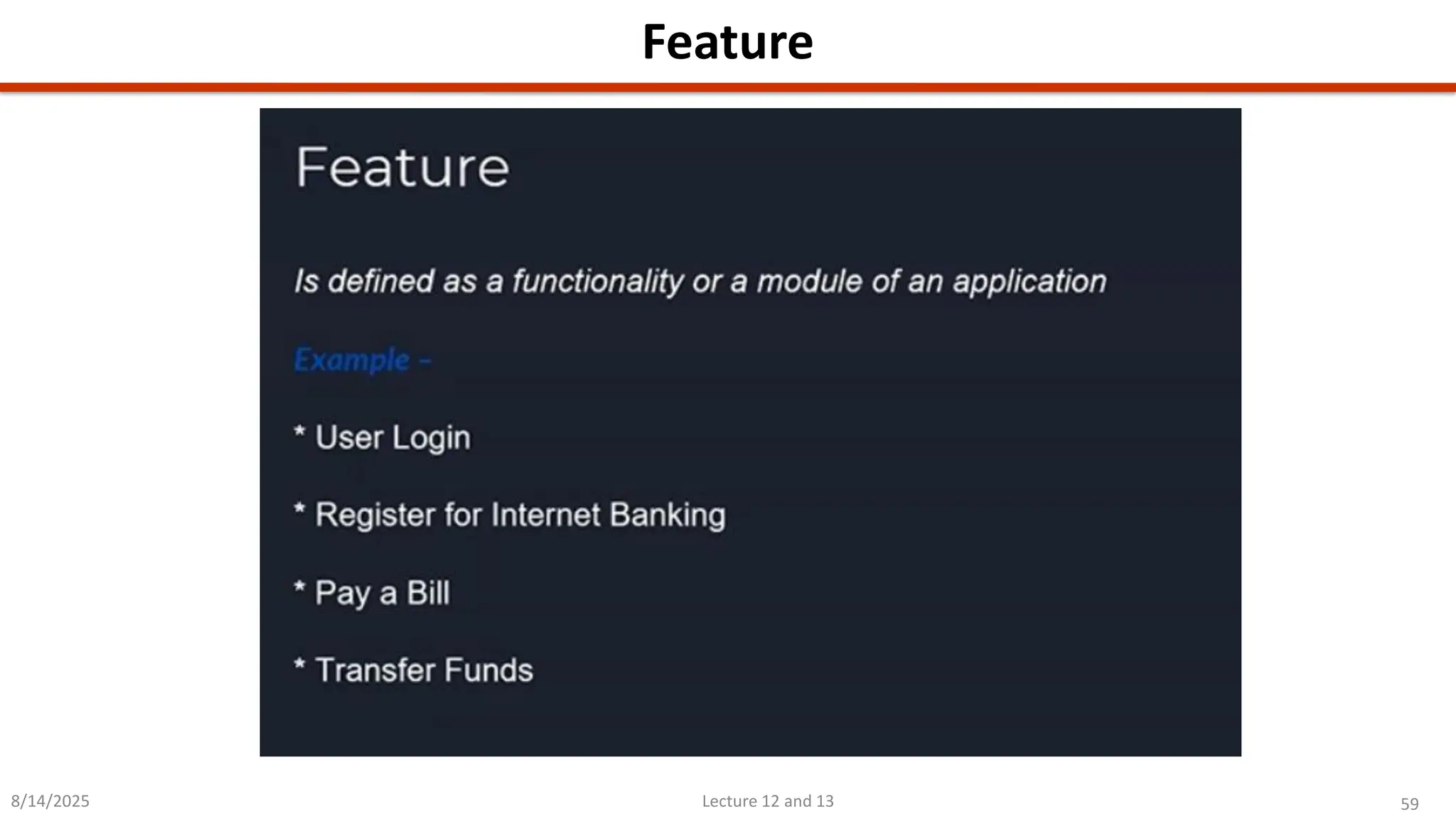 59
Lecture 12 and 13
Feature
8/14/2025
 